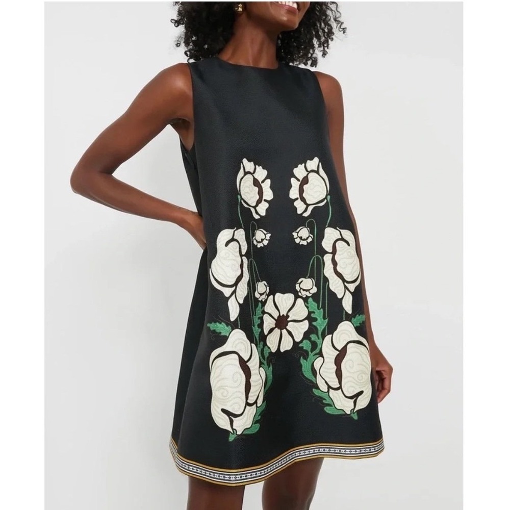 Tuckernuck Moonflower Bouquet Marlowe Dress Black Floral Embroidered XL NWT - Picture 2 of 11